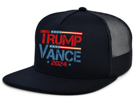 Black Trucker Cap - Trump Vance (Folk)