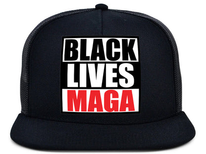 Black Trucker Cap - Black Lives MAGA