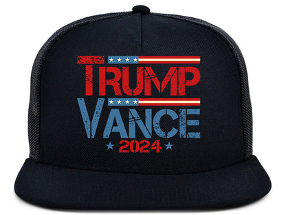 Black Trucker Cap - Trump Vance (Folk)