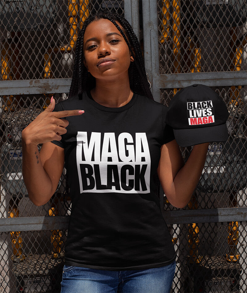 Black Trucker Cap - Black Lives MAGA