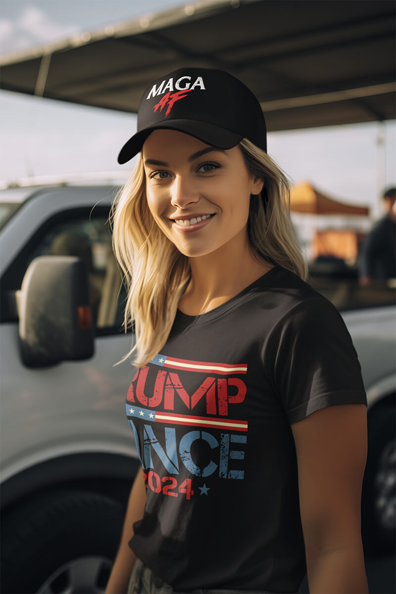 Black Trucker Cap - MAGA AF