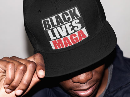 Black Trucker Cap - Black Lives MAGA